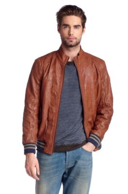 Leather jacket made from fine lamb leather 'Jank