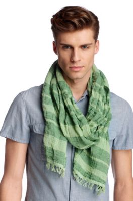 Linen and cotton scarf 'Nulcra'