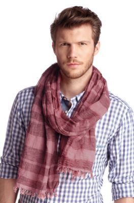 Linen and cotton scarf 'Nulcra'