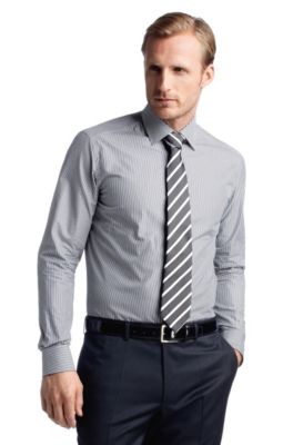 Business shirt with woven stripes &acute;Stirling`
