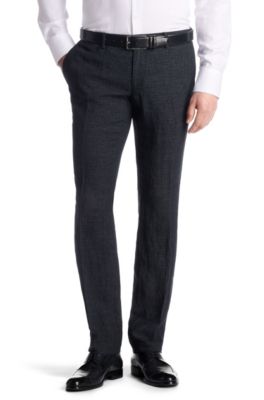 Checked, linen trousers 'Stanino3-W'