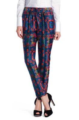 Printed silk trousers 'Hesani'