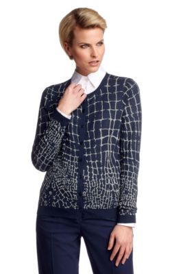 New wool/cupro cardigan 'F4609'