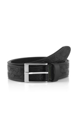Belt with all-over logo embossing 'Tomperial'