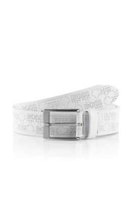 Belt with all-over logo embossing 'Tomperial'