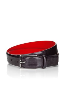 Ceinture en cuir &agrave; boucle &agrave; ardillon, Gustafo