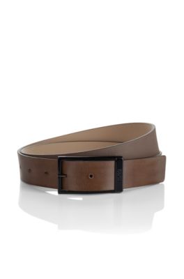 Ceinture en cuir &agrave; boucle &agrave; ardillon, Galleno