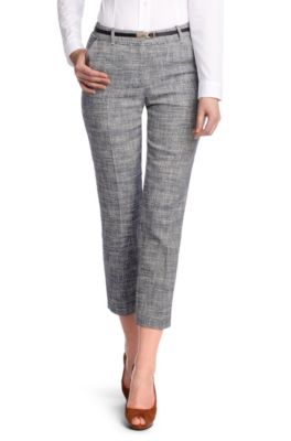 B&uuml;gelfaltenhose &acute;Anouc` mit Lederg&uuml;rtel