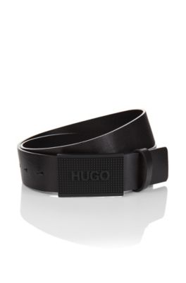 Ceinture en cuir &agrave; attache &agrave; poin&ccedil;on, Guarino