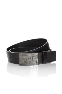 Ceinture en cuir &agrave; attache &agrave; poin&ccedil;on, Galfredo