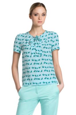 Pussycat bow blouse in silk 'Caritas'