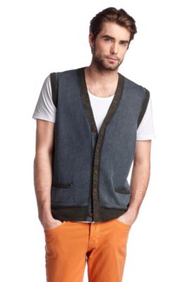 Knit waistcoat in linen 'Kavos'