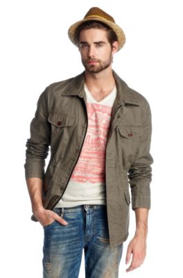 Light jacket in coarse ramie 'Oress-W'