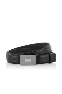 Belt with a textured snap clasp 'Euseos'