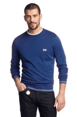 Knitted sweater in blended cotton 'Rime'