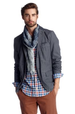 Veston denim en viscose et lin, Britz1-W