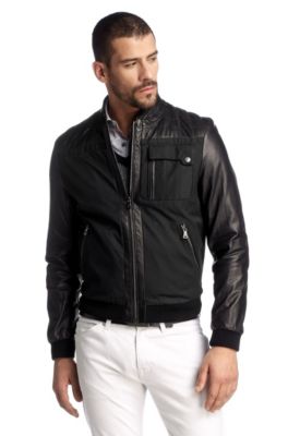 Leather/textile jacket 'Nako'