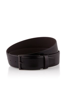 Brushed calfskin leather belt 'Caberto'