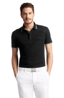 Cotton blend, slim fit polo shirt 'Pagno'