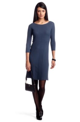 Knit, blended viscose dress 'F4624', Open Blue
