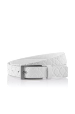 Cowhide leather belt with embossing 'Grayla'