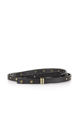 Leather belt with stud details 'Emelyn'