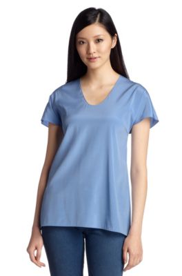 T-shirt en soie m&eacute;lang&eacute;e, Illankan1