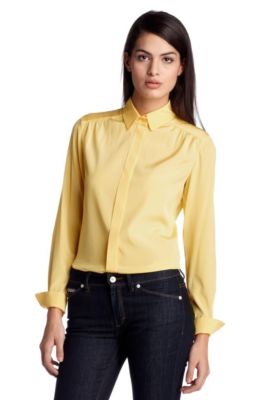 Shimmering, silk blend blouse 'Basola'