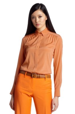 Shimmering, silk blend blouse 'Basola'