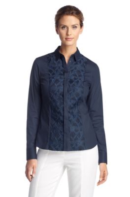 Business blouse with a Kent collar 'Banuvi'