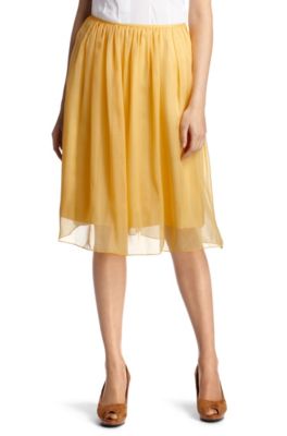 Silk skirt with a piped waistband 'Viveaman'