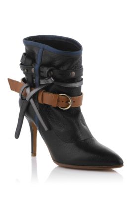 Ankle boot in mixed, milled leather 'Mirya'