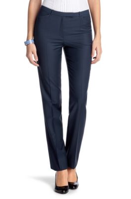 Suit trousers with pressed pleats 'Talan'