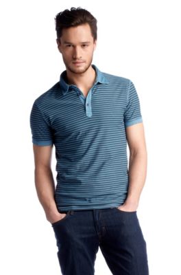 Horizontal stripe polo shirt 'Pusher'