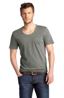 T-shirt with patch breast pocket 'Taxes'