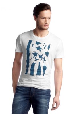 T-shirt with a cloudy woven texture 'Terell 1'