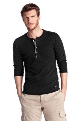 Long sleeve top with a button placket 'Trimms'