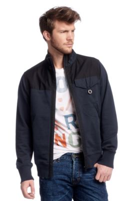 Sweatshirtjacke &acute;Zidane 1` mit Stehkragen