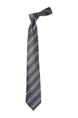 Krawatte &acute;TIE CM 8` mit mehrfarbigen Webstreifen