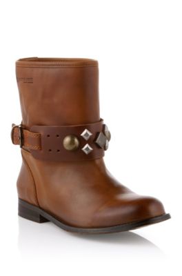 Ankle boot in pure cowhide leather 'Sidre'