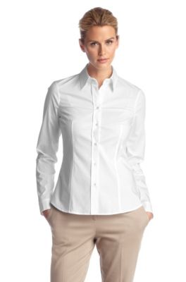 Businessblouse &acute;Banu11` met kentkraag