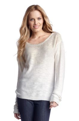 Sweater knit in linen and viscose yarn 'Wessican