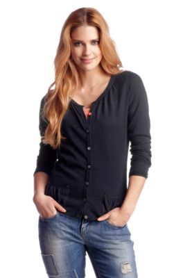 Knit jacket with patterned buttons 'Inaria'