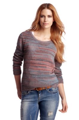 Strickpullover &acute;Waluma` im Strickmuster-Mix
