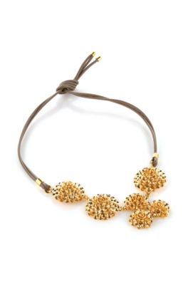 Leather necklace 'JW408'