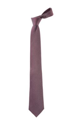 Krawatte &acute;TIE CM 8` mit eingewebtem Rauten-Dessi