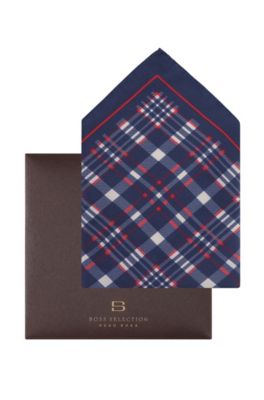 Pochette en soie et coton, Pocket square 33 x 33