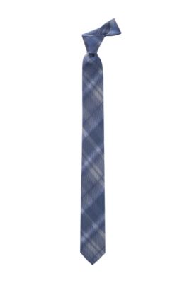 Silk/cotton blend tie 'Tie 6 cm'