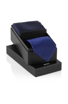 Silk gift set 'Set tie+pocketsquare'