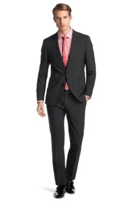 Slim fit suit in blended new wool 'Huge1/Genius1
